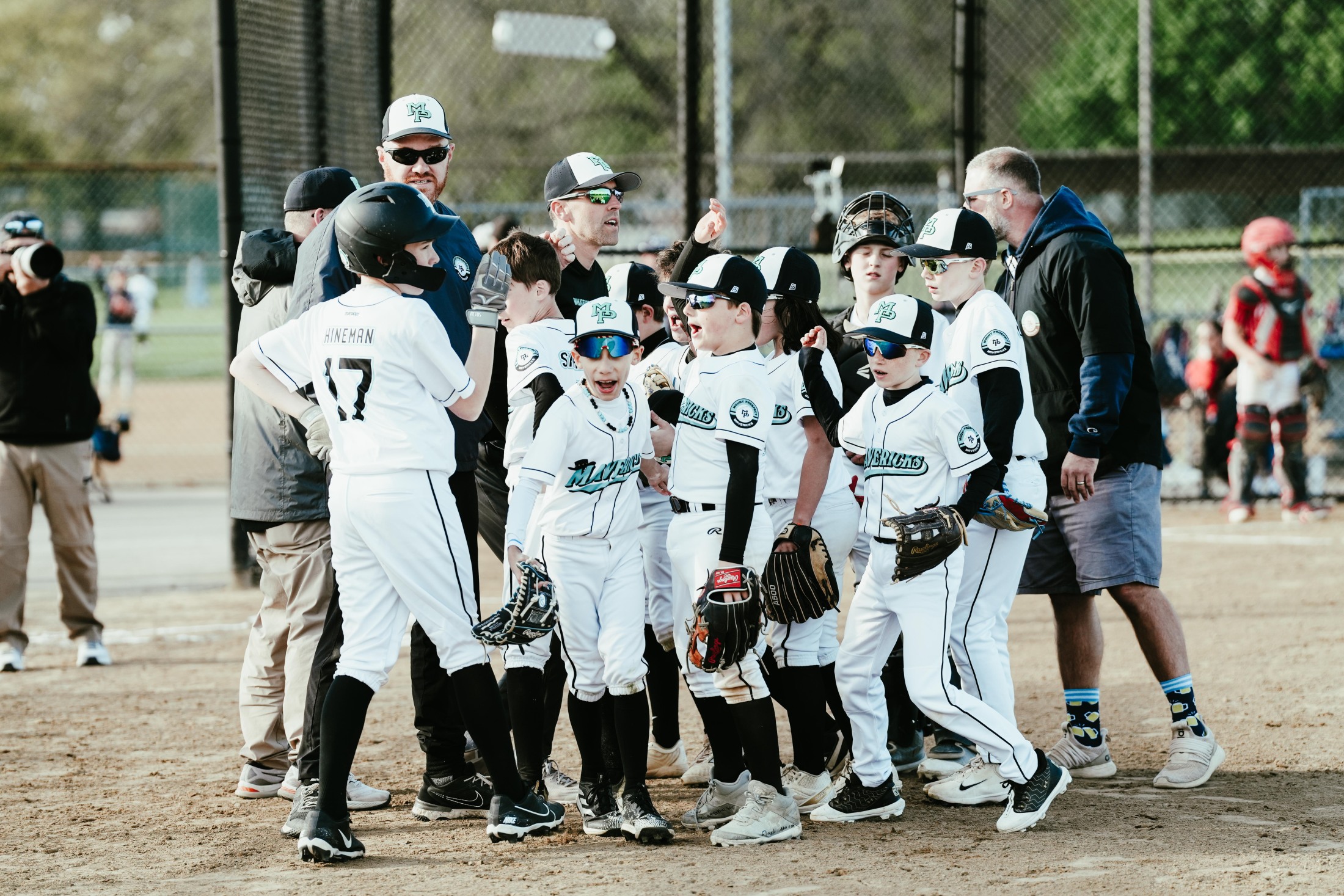 Mavericks celebration at home plate